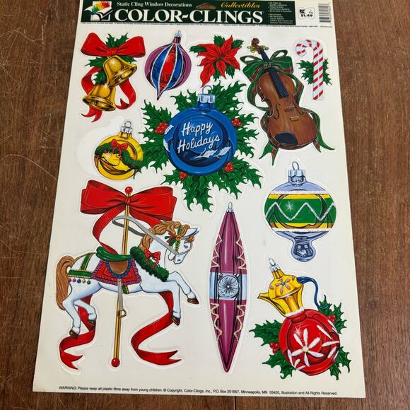 Bundle Lot 10 VINTAGE 90s Precious Moments Christmas Nativity Window Clings - Picture 11 of 12